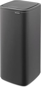 Ciemnoszary stalowy kosz na śmieci otwierany na dotyk 30 l Bo Touch – Brabantia