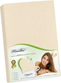 Bellatex prześcieradło Jersey kremow, 120 x 200 cm
