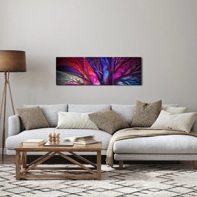 Abstrakcyjny obraz drzewa (z zegarem) (90x30 cm)