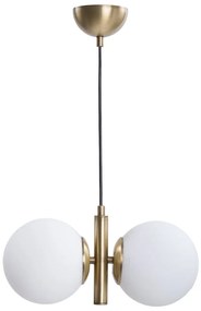 Lampa wisząca w biało-złotym kolorze ze szklanym kloszem ø 15 cm Monera – Squid Lighting