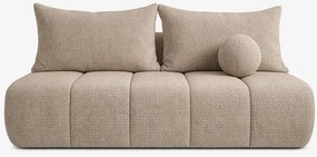 Sofa z Funkcją Spania SARIA Beżowa Szenil Nowoczesna