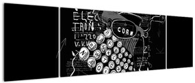 Obraz - Rysunek w stylu Banksy (170x50 cm)