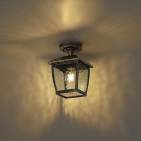 Klasyczna lampa sufitowa antyczne złoto IP44 - Leuven