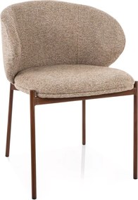 Krzesło do jadalni KIOTO, orzech/beżowy