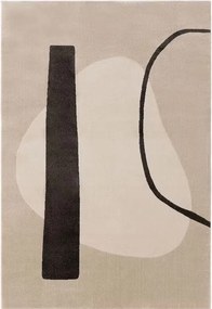 Kremowo-antracytowy dywan do salonu Ida