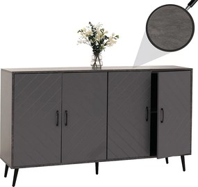 Kredens MCW-N89, marmurowy wygląd, szary