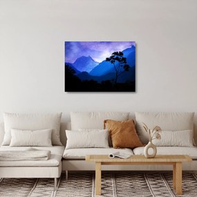 Obraz na szkle - Nocne niebo w Nepalu (70x50 cm)