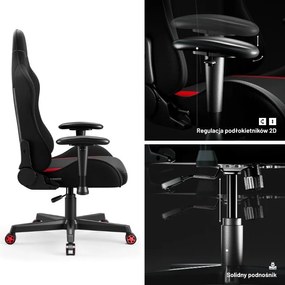 Fotel do gamingu Diablo X-St4rter czarno-czerwony