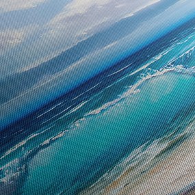 Obraz - Fale morskie (z zegarem) (90x30 cm)