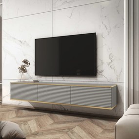 Szafka RTV wisząca VENEZIA 175 cm do Salonu pod Telewizor - Szary