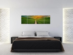 Obraz - Wschód słońca nad doliną (170x50 cm)
