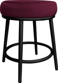 Taboret Ben tkanina Welur stelaż metalowy STOŁEK LOFT : Kolor Stelaża - Czarny , Kolor tkaniny - VELVET - MG02, Typ tkaniny - Velvet