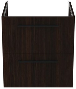 Ciemnobrązowa wisząca szafka pod umywalkę w dekorze dębu 60x63 cm i.Life B – Ideal Standard