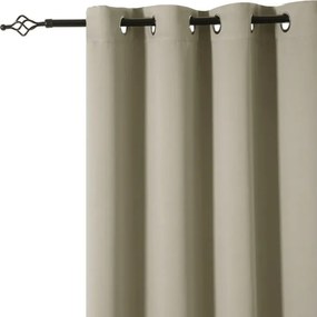 Zasłona OXFORD 140x250 cm, jasnobeżowy Zawieszanie: Metalowe pierścienie