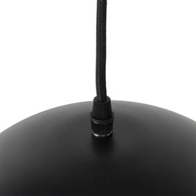 Industrialna lampa wisząca czarna ze złotem 3-światłowa - Magnax