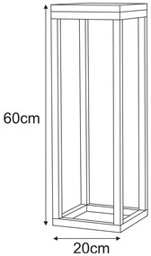 Industrialny metalowy stojak na kwiaty 60 cm Biały