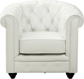 Komplet 2 foteli CHESTERFIELD - Z ekoskóry - Biały
