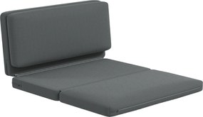 HOMCOM 3-w-1 Składany Fotel Relaksacyjny, Materac dla Gości, Dzielony, Szerokość 138 cm, Ciemnoszary