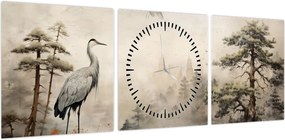 Obraz - Krajobraz z kreskówki (z zegarem) (90x30 cm)
