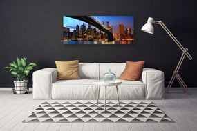 Obraz na płótnie Miejski Most nad Rzeką