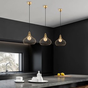 Lampa wisząca z metalowym kloszem ø 22 cm Teldemia – Opviq lights