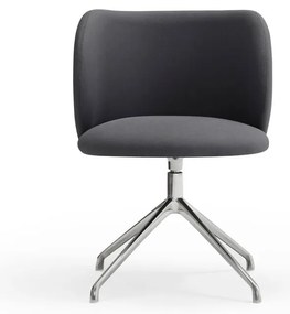 Ciemnoszary tapicerowany fotel jadalniany Mogi – Teulat