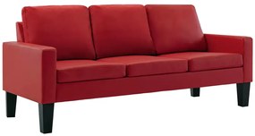 Czerwona sofa minimalistyczna - Clorins 3X