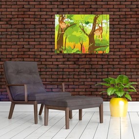 Obraz - Małpy (70x50 cm)