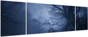 Obraz ciemnego lasu (170x50 cm)