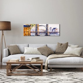 Obraz - Obraz miasta (z zegarem) (90x30 cm)
