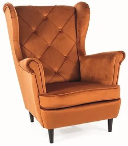 FOTEL LADY VELVET CYNAMON BLUVEL 4215 / WENGE SIGNAL