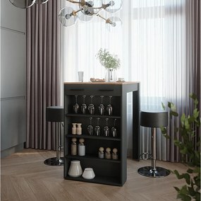 Zestaw stołu barowego złoty dąb power/antracyt 67x100x106 repose