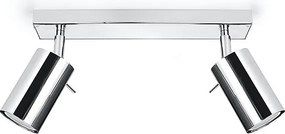 Plafony nowoczesny Briix, stal - 2 źródło światła 4000K - L.30 x H.16 cm - chrom