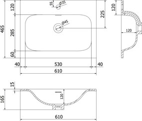 Mexen Rivel szafka łazienkowa 60 cm z umywalką Vela, 2 szuflady, ryflowana , biała mat - 91A20-06047-2-BFF01-W23M01