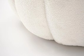 Fotel wypoczynkowy siedzisko waniliowy komfortowy tkanina pufa GASPAR