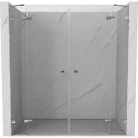 Mexen Lunar Duo drzwi prysznicowe uchylne 190 cm, transparent, chrom - 834D-190-000-01-00