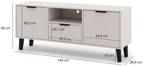 Minimalistyczna szafka pod telewizor z szufladą dąb artisan F8-S84