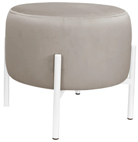 Pufa OLA LOFT ławka podnóżek metal biała MG09