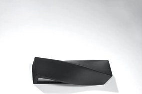 Kinkiety nowoczesny Sigmonix, ceramika/szkło - 1 źródło światła 4000K - L.42 x H.14 cm - czarny