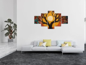 Obraz - Słońce w koronie drzewa życia (125x70 cm)