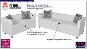 Biały zestaw mebli wypoczynkowych C8-E18