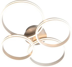 Lampa sufitowa stalowa z wbudowanymi diodami LED, 3-stopniowy ściemniacz, 4-punktowa - Navara