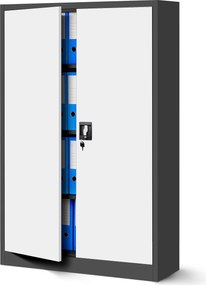 Metalowa szafa aktowa Kevin 90x40x140 cm biały/antracyt