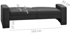 Luksusowa rozkładana ciemnoszara sofa - Astigar