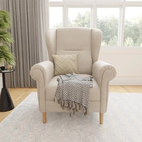 Beżowy fotel typu uszak Swan – Ropez