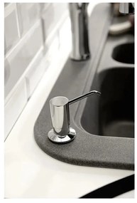 Ciemnobrązowy plastikowy wpuszczany dozownik do mydła 350 ml – Sapho