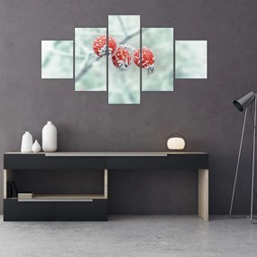 Obraz mrożonych owoców dzikiej róży (125x70 cm)