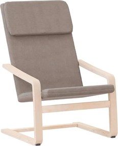 Skandynawski drewniany fotel wypoczynkowy w kolorze taupe R7-S81