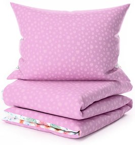 PrzytulneMieszkanie.pl PrzytulneMieszkanie.pl Pościel z kory do łóżeczka Renforcé LUNETTA różowa Rozmiar pościeli: 45 x 65 cm | 90 x 140 cm