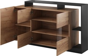 Komoda ALBINA 155 cm do Salonu Sypialni Dąb craft złoty